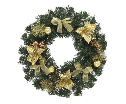 Guirlanda Decorada Coroa da Alegria, gold | WestwingNow