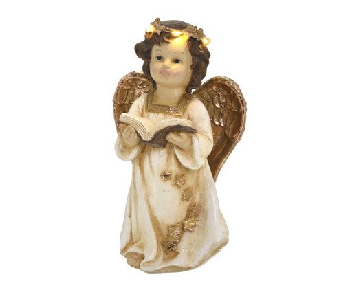 Anjo Decorativo com Luz Anjo da Paz, gold | WestwingNow