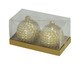 Jogo 2 Velas Bola Natal Duo de Brilho, gold | WestwingNow