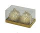 Jogo 2 Velas Bola Natal Brilho Natalino, gold | WestwingNow