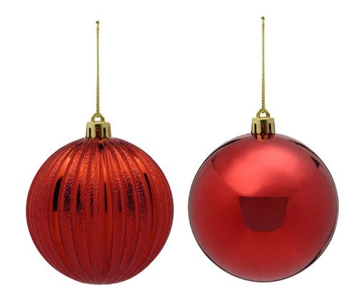 6 Bolas Natalinas Bolas Festivas, red | WestwingNow