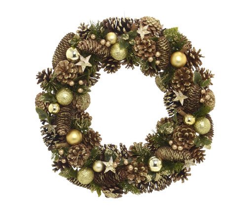 Guirlanda Natalina Coroa Brilhante, gold | WestwingNow