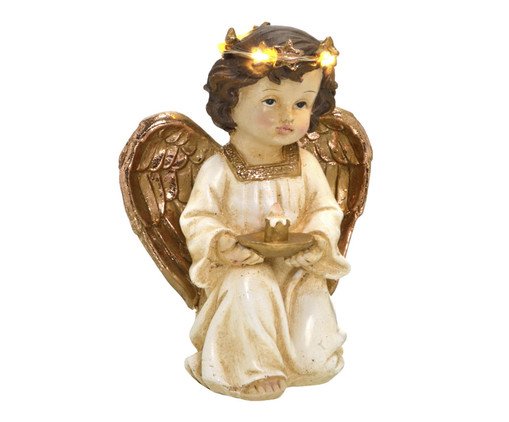 Anjo Decorativo com Luz Coro Celeste, gold | WestwingNow