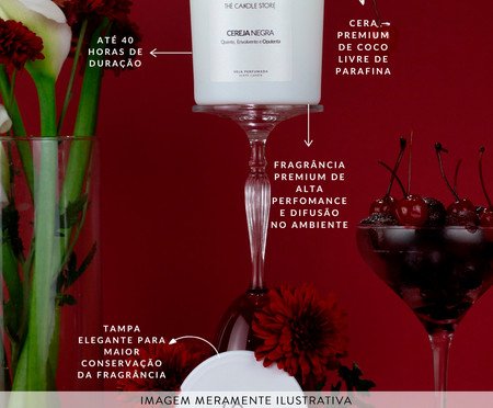 Vela Perfumada Cereja Negra - 200gr | Westwing