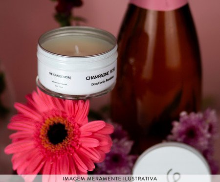 Vela Perfumada Champagne Rosê - 90gr | Westwing