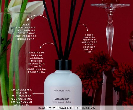 Difusor de Varetas Cereja Negra - 200ml | Westwing