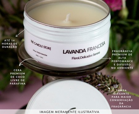 Vela Perfumada Lavanda Francesa - 90gr | Westwing