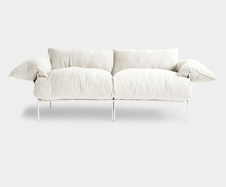 Sofá Asa Dois Lugares Bouclé Porcelana | Westwing