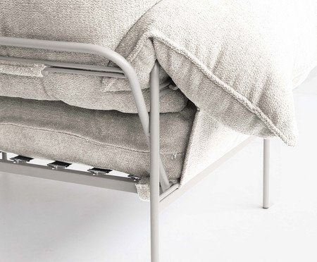 Sofá Asa Dois Lugares Bouclé Porcelana | Westwing