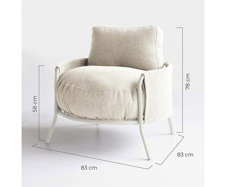 Poltrona Luden Bouclé Porcelana | Westwing