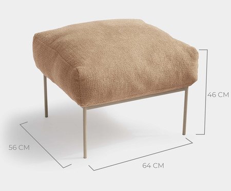Pufe Asa Bouclé Marrom | Westwing