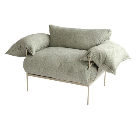 Poltrona Asa Bouclé Verde | Westwing