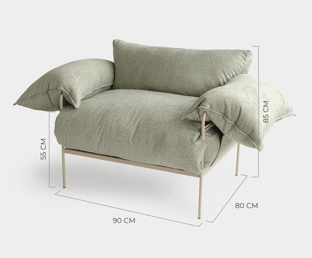 Poltrona Asa Bouclé Verde | Westwing