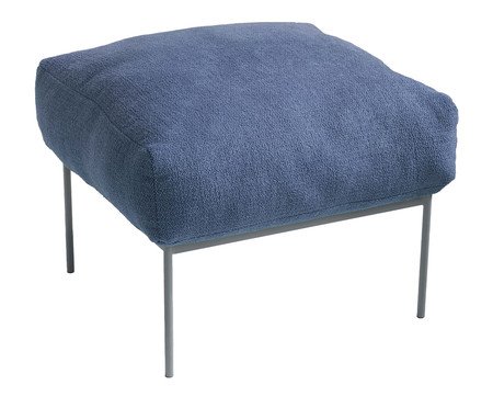 Pufe Asa Bouclé Azul | Westwing