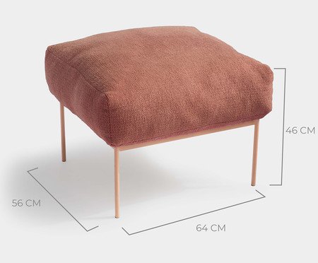 Pufe Asa Bouclé Terracota | Westwing