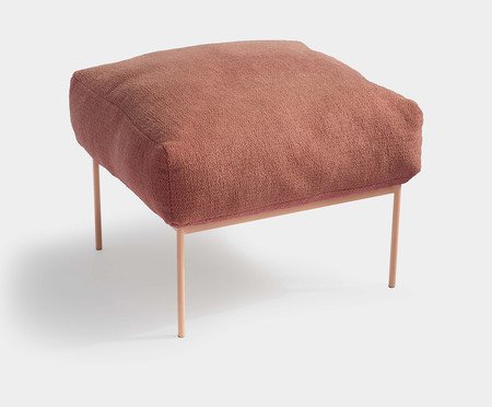 Pufe Asa Bouclé Terracota | Westwing