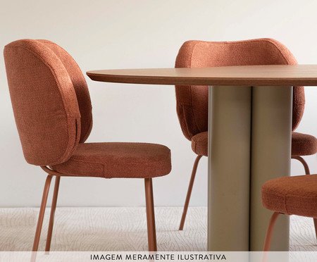 Cadeira Concha Interna Bouclé Terracota | Westwing
