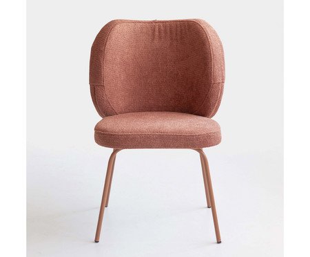 Cadeira Concha Interna Bouclé Terracota | Westwing