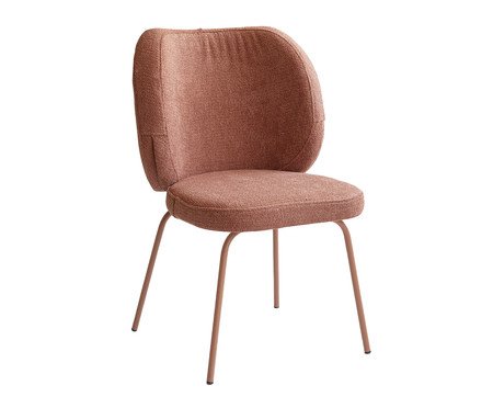 Cadeira Concha Interna Bouclé Terracota | Westwing