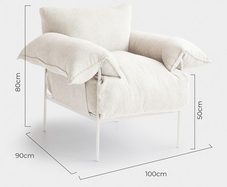 Poltrona Asa Petit Bouclé Porcelana | Westwing