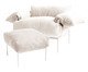 Jogo de Poltrona e Pufe Asa Bouclé Porcelana, white | WestwingNow
