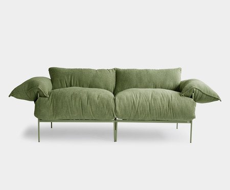 Sofá Asa Dois Lugares Bouclé Verde | Westwing