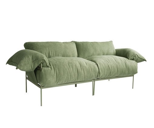 Sofá Asa Dois Lugares Bouclé Verde, green | WestwingNow
