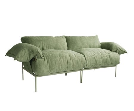 Sofá Asa Dois Lugares Bouclé Verde | Westwing