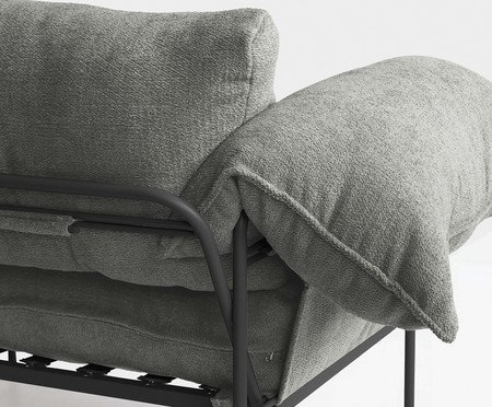 Poltrona Asa Bouclé Cinza | Westwing