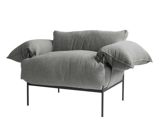 Poltrona Asa Bouclé Cinza, grey | WestwingNow