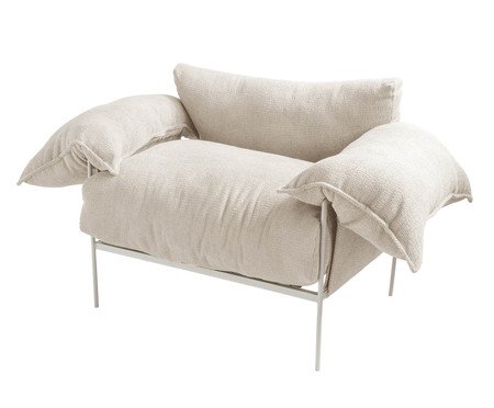 Poltrona Asa Bouclé Porcelana | Westwing