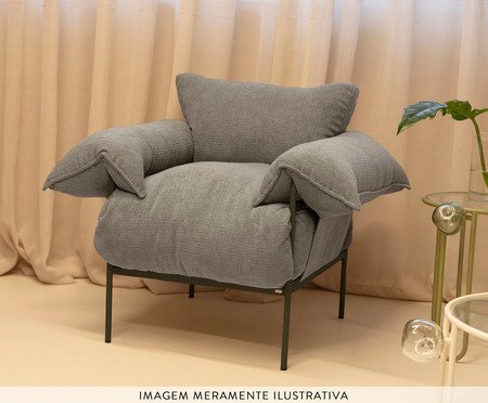 Poltrona Asa Petit Bouclé Cinza | Westwing