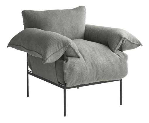 Poltrona Asa Petit Bouclé Cinza, grey | WestwingNow