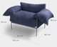 Poltrona Asa Bouclé Azul, blue | WestwingNow