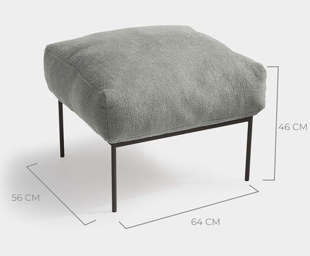 Pufe Asa Bouclé Cinza | Westwing