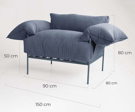 Poltrona Asa Sarja Azul | Westwing
