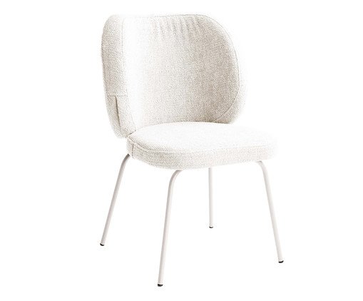 Cadeira Concha Interna Bouclé Aveia, grey | WestwingNow