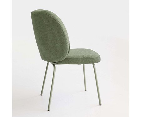 Cadeira Concha Interna Bouclé Verde | Westwing