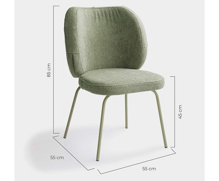 Cadeira Concha Interna Bouclé Verde | Westwing