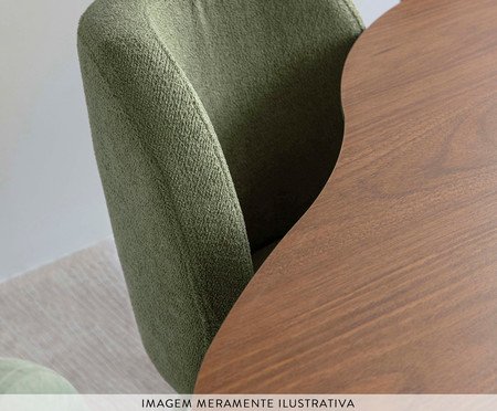Cadeira Concha Interna Bouclé Verde | Westwing