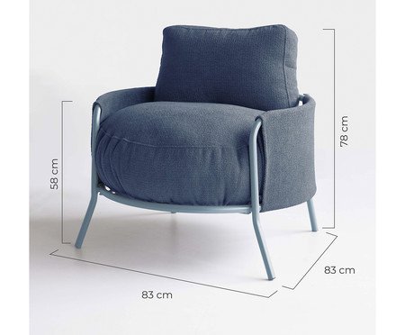 Poltrona Luden Bouclé Azul | Westwing