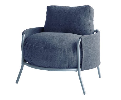Poltrona Luden Bouclé Azul, blue | WestwingNow