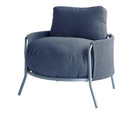 Poltrona Luden Bouclé Azul | Westwing