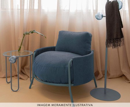 Poltrona Luden Bouclé Azul | Westwing