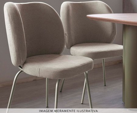 Cadeira Concha Interna Sarja Porcelana | Westwing