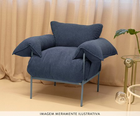 Poltrona Asa Petit Bouclé Azul | Westwing