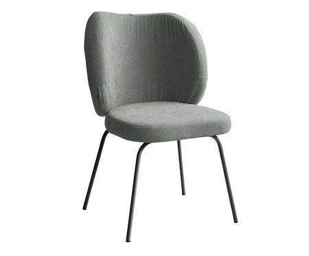 Cadeira Concha Interna Sarja Cinza | Westwing