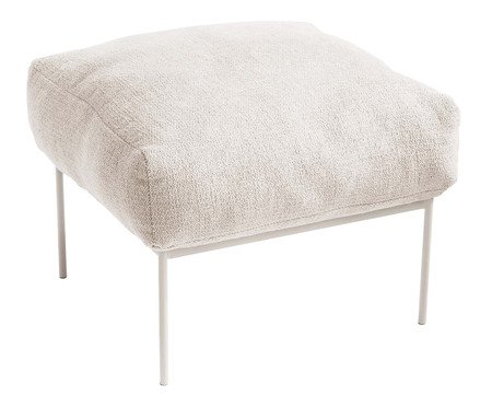 Pufe Asa Bouclé Porcelana | Westwing