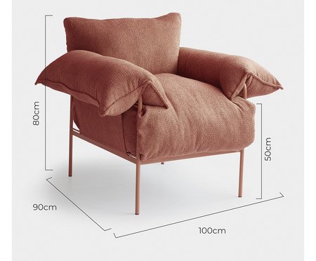 Poltrona Asa Petit Bouclé Terracota | Westwing