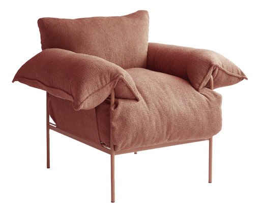 Poltrona Asa Petit Bouclé Terracota, Terracotta | WestwingNow